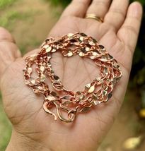 10 inch Pure Concave Link Chain Anklet, Healing Copper Jewelry - $17.59