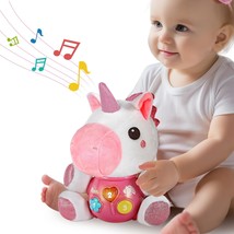 Iplay, Ilearn Baby Unicorn Musical Toys, Newborn Girls Soft Plush Stuffed - $23.77