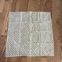 VTG Vera Neck Scarf White Beige Polka Dots 100% Acetate 26 X 26” Bandana... - $11.46