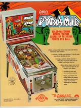 Pyramid Pinball FLYER Original 1977 Cleopatra Egyptian Lady Lion Artwork... - £26.53 GBP