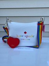 Kate Spade New York Pride Leather Medium Shoulder Crossbody Bag Rainbow - £158.70 GBP