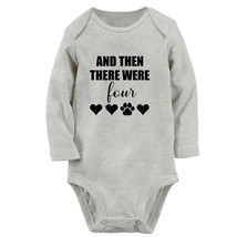 And Then There Were Four Funny Romper Newborn Baby Bodysuits Infant Jumpsuits - £8.88 GBP