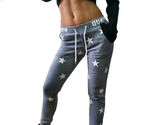 Gagaopt Winter Trousers For Women Grey Pink Star Dot Pantalones Mujer Pa... - $43.00