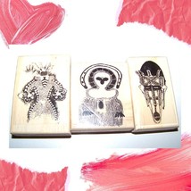 3 New African Themed Rubber Art Stamps Ships Sale! - £13.37 GBP
