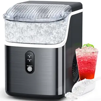 Nugget Ice Makers Countertop, 34Lbs/Day, Self-Cleaning Pebble Ice Maker ... - £318.66 GBP