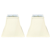 Royal Designs Square Bell Lamp Shade, Eggshell, 6" x 12" x 10.5", Set of 2 - $110.95