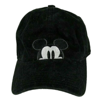 Disney Mickey Mouse Hat  Black Adjustable Size Kids Youth Peek Out - £7.66 GBP