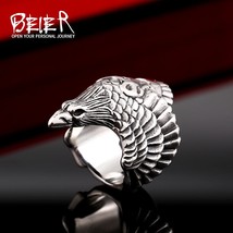 Ainless steel thor hammer viking amulet scand nostradamus crow ring for man jewelry br8 thumb200