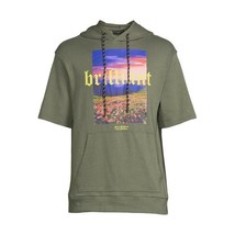 No Boundaries Men&#39;s Hoodie with Short Sleeves Green Size XL (46-48) - $21.77