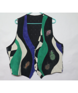 Vtg Hand painted Custom Suit Vest Bugs Spooky Halloween Beetlejuice Goth... - £74.59 GBP