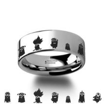 Despicable Me Minions Movie Hero Polished Tungsten Engraved Ring Jewelry - 7mm - $219.99