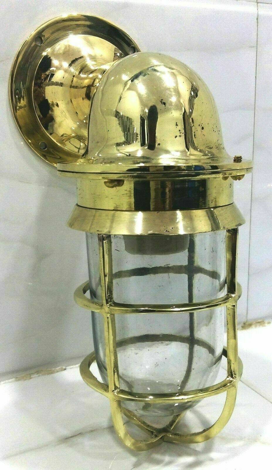 Brass Lights Nautical Antique Look Wall Marine Passageway Light - $75.88