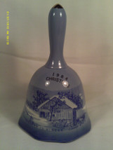 [M12] 5&quot; Porcelain Bell 1984 Christmas &quot;The Old Homestead&quot; Currier &amp; Ives - £3.12 GBP