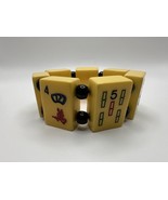 Vintage Bakelite Mahjong Tile Bracelet 8” X 3.1cm - $1,873.40 MXN