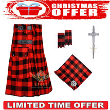 Scottish Macgregor Rob Roy Tartan Utility Kilt Cargo Pocket Kilt Christmas offer - $76.00