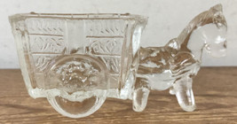 Vintage Depression Glass Horse Donkey Cart Salt Candy Toothpick Holder 5... - £15.71 GBP