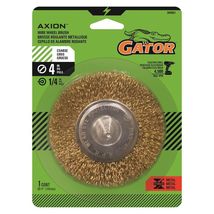 Gator 4 in. Coarse Crimped Wire Wheel Brush Brass Coated Steel - $10.95