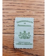 US Stamp/Seal Commonwealth of Pennsylvania Dept. of Labor and Industry Used - $74.21 MXN