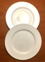 PIER 1 Imports Luminous Salad Plates Set of 2 White Porcelain 8.5&quot; Round... - $13.49
