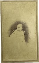 Antique CDV Photo 1860s Beautiful Baby Picture Victorian Infant Child VT USA - £15.02 GBP