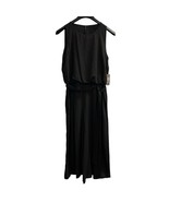 Vince Camuto Jumpsuit Womens 10 Black Crepe Wide Leg Crop Sleeveless Eve... - $63.84 CAD