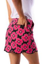 NWT GOLFTINI Hot Pink Black Floral WANDERLUST Golf Skort 4 4L 6 6L 8 8L 10 12 image 2