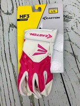 Fast Pitch Batting Gloves Pair Youth Large Pink White - £15.17 GBP