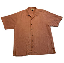 Tommy Bahama 100% Silk Short Sleeve Button Up Shirt Mens XL Dusty Pink  - £13.95 GBP