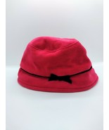 Baby Osh Kosh B&#39;Gosh Red Velour Lined Dress Hat with Black Velvet Bow ~ ... - £5.45 GBP