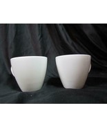 Set of 2 Vintage Corning USA Coffee Cups Winter Frost White 3.25&quot; Tall - £4.47 GBP