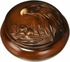 4.5 Inch Faux Wood Eagle Trinket Box - £19.78 GBP