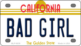 Bad Girl California Golden Novelty Mini Metal License Plate Tag - £11.92 GBP