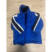 Nike Jordan Youth Boy&#39;s Blue Full Zip Fleece Lined Puffer Jacket Sz XL Vtg - $57.40