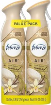Febreze Air Limited Edition Fresh Baked Vanilla Scent Spray, 8.8 oz., 2 ... - £7.46 GBP