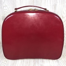 Travel Bag Makeup Case Estee Lauder Burgundy Red Cosmetics Carry-On EUC - $15.79