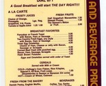 Philadelphia Sheraton Hotel Room Service Menu 1980&#39;s Philadelphia Pennsy... - £13.98 GBP