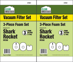 CF801 Shark Rocket Foam Filter Set, 6Pk  2 sets - £15.33 GBP