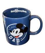 Walt Disney World Four Parks Ceramic DAD Coffee Mug Cup Mickey Mouse Blue - $18.78