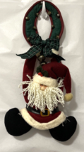 Vintage Santa Claus Door Knob Hanger Christmas Decoration Holiday Decor - $13.75