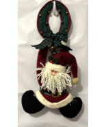 Vintage Santa Claus Door Knob Hanger Christmas Decoration Holiday Decor - £10.91 GBP