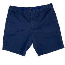 J. Crew Factory Mens 38 Gramercy Navy Blue Flat Front Chino Shorts Pockets - £10.77 GBP