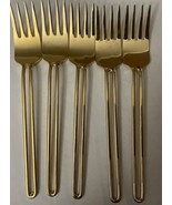 Set of 5 Oxford Hall THE GAP Stainless Dinner Fork Pierced Glossy Japan ... - $135.60 CAD