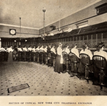 1910 New York City Telephone Exchange Switchboard Section History Print ... - $19.99