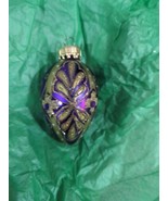 Department 56 Hand Jeweled Egg Mercury Glass Christmas Ornament Purple 2.5&quot; - $19.80