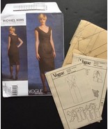 Vogue American Sewing Pattern Micheal Kors  V1117 4 6 8 10 Dress Fitted ... - £11.20 GBP
