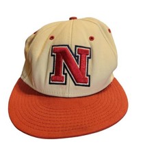 Nebraska Cornhuskers Fitted Baseball Hat Cap Off White Red Gray Size 7 1/2 - £10.34 GBP