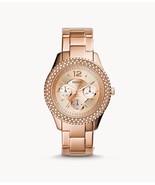 NEW WITH BOX FOSSIL women’s Stella Multifunction Rose-Tone Stainless Ste... - £77.90 GBP