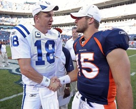 Tim Tebow &amp; Peyton Manning 8X10 Photo Denver Broncos Indianapolis Colts Football - £3.86 GBP