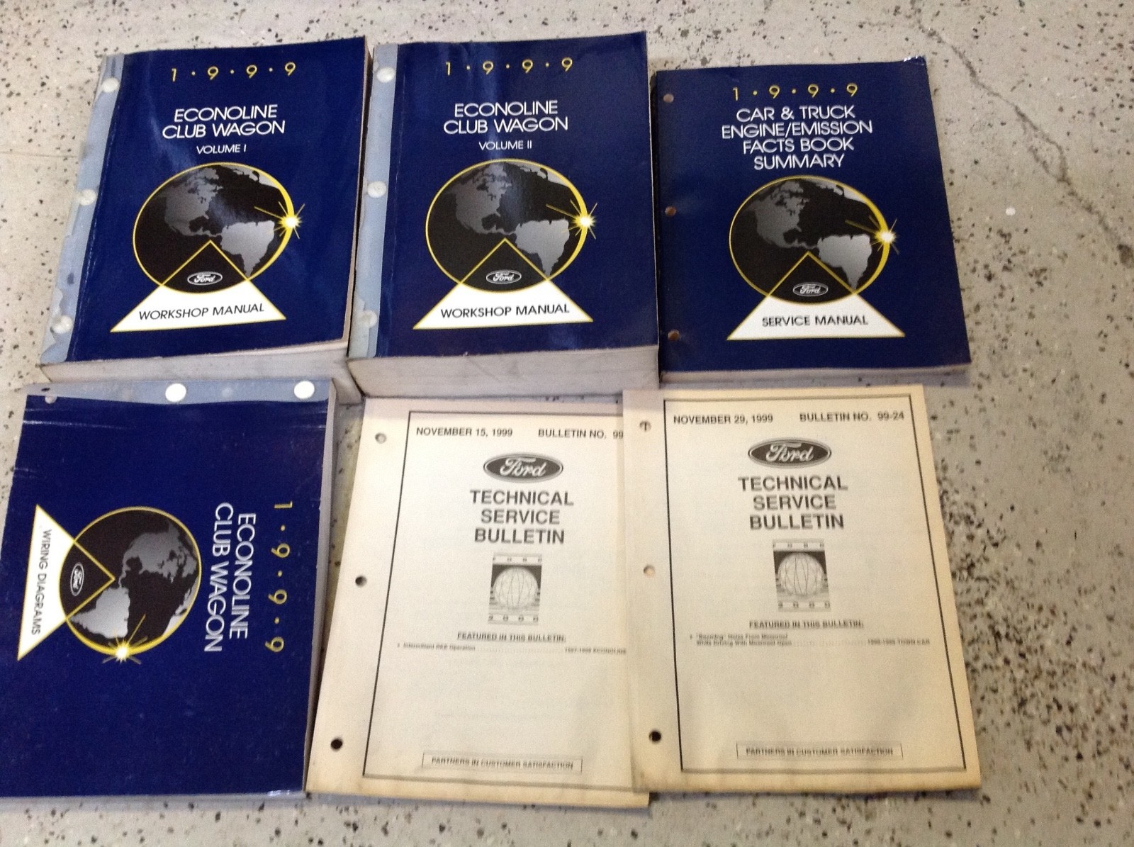 1999 Ford Econoline Club Wagon Servizio Negozio Riparazione Manuale Set * W Ewd Item image 3
