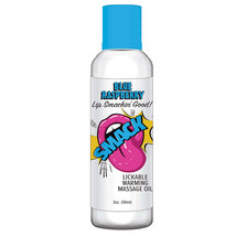 Smack Warming Massage Oil-Blue Raspberry 2oz - £6.47 GBP